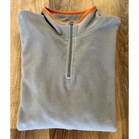 Life is Good Unisex Gray/Green 1/4 Zip Logo Fleece Poly Pullover Size M EUC - Picture 5 of 9